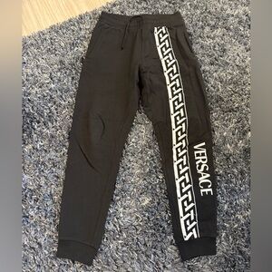 Versace Men Black Jogger Sweats Small Mitchel Fit